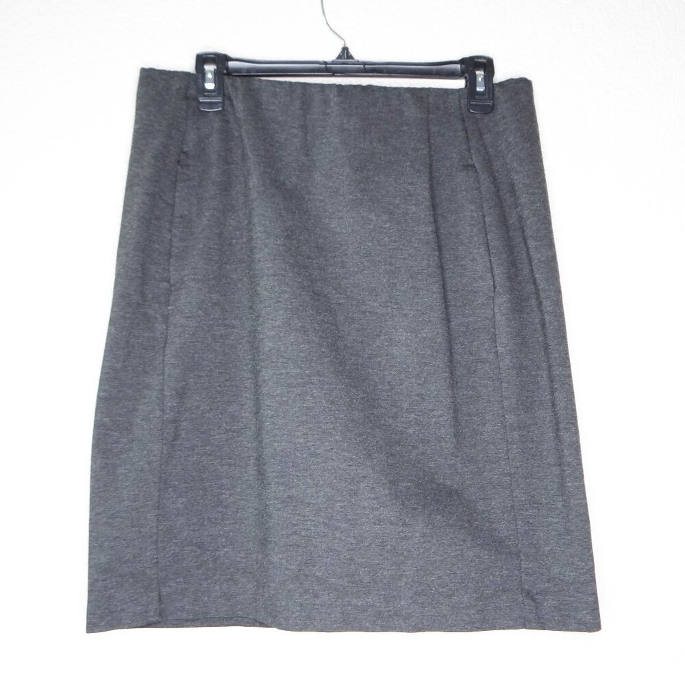 J. Jill Ponte Pencil Skirt Gray w/ pockets Size M Medium